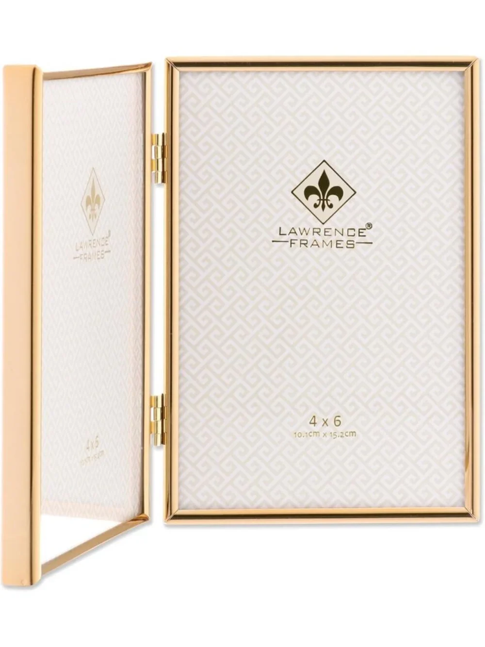 Elegant Gold Metal Frame for 4x6 Photos - Double-Sided Display, Modern Decor